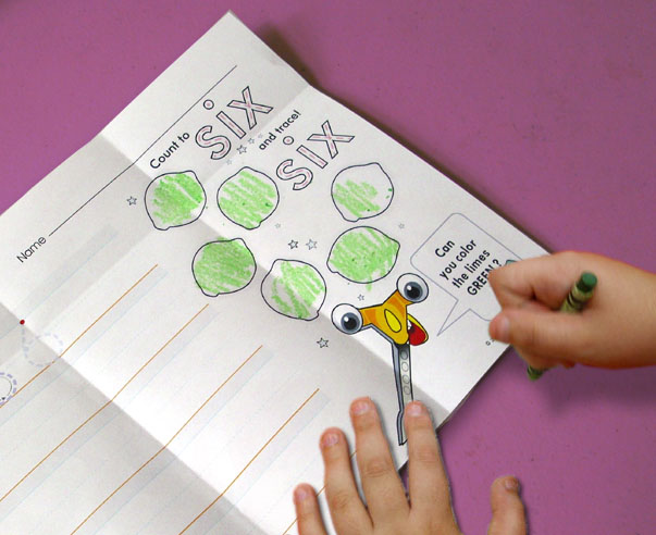 Child with Activity Sheet